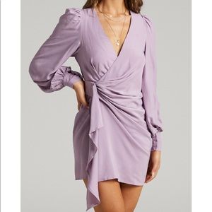 NEW W/O TAGS - Showpo Bellefleur wrap dress in lilac - Size 4 (S)